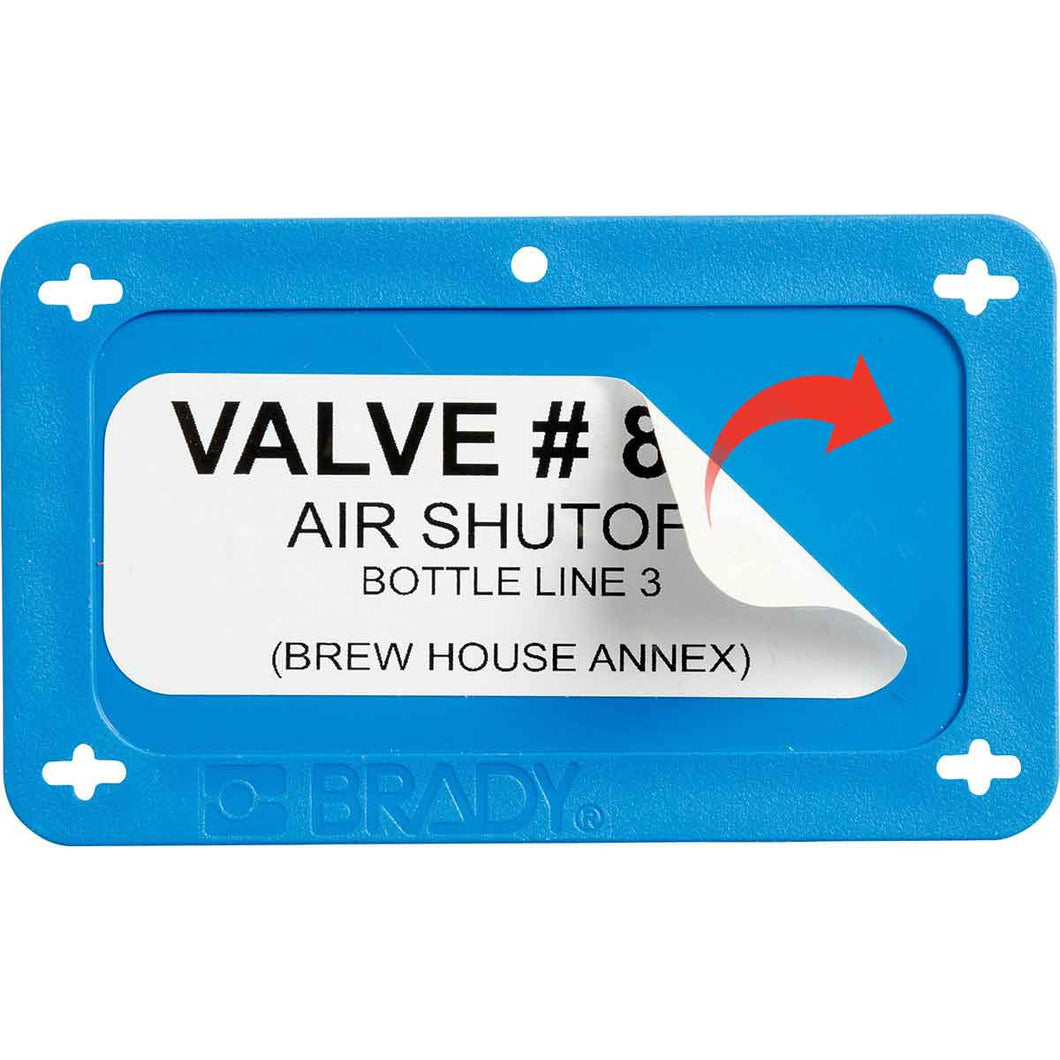 Blank Valve Tags Plastic 2.2 in H x 3.7 in W Tan