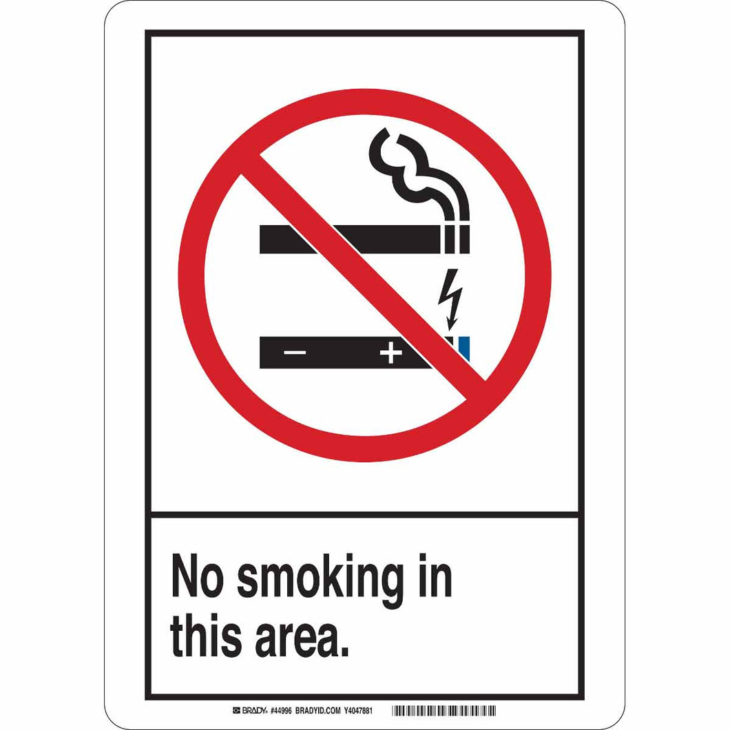 No Smoking In This Area Sign, 10