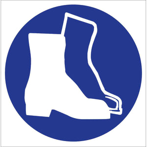 Boots Symbol Labels, 0.75" H x 0.75" W x 0.004" D, Card of 36 Labels, Blue on White
