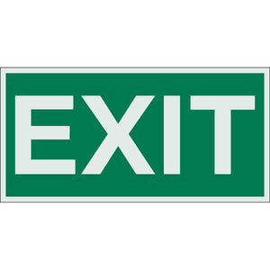 Exit Sign, 3" H x 6" W x 0.063" D