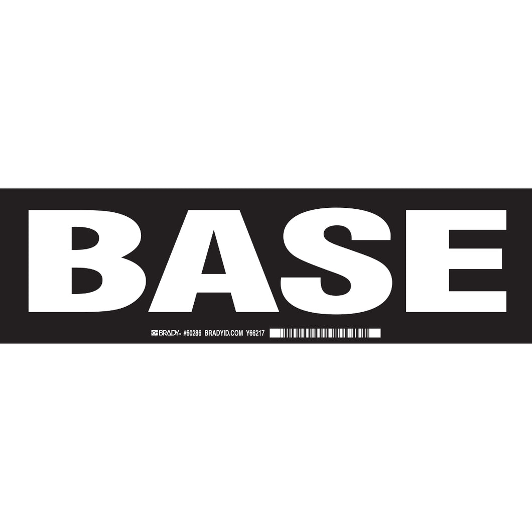BASE Label, White on Black, 3.5