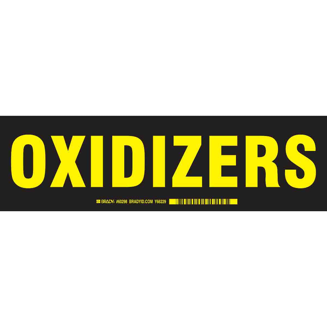 OXIDIZERS Label, Yellow on Black, 3.5