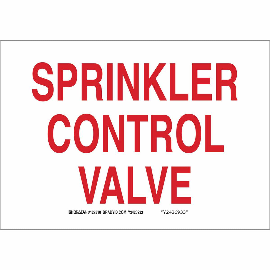 Sprinkler Control Valve Sign, 7