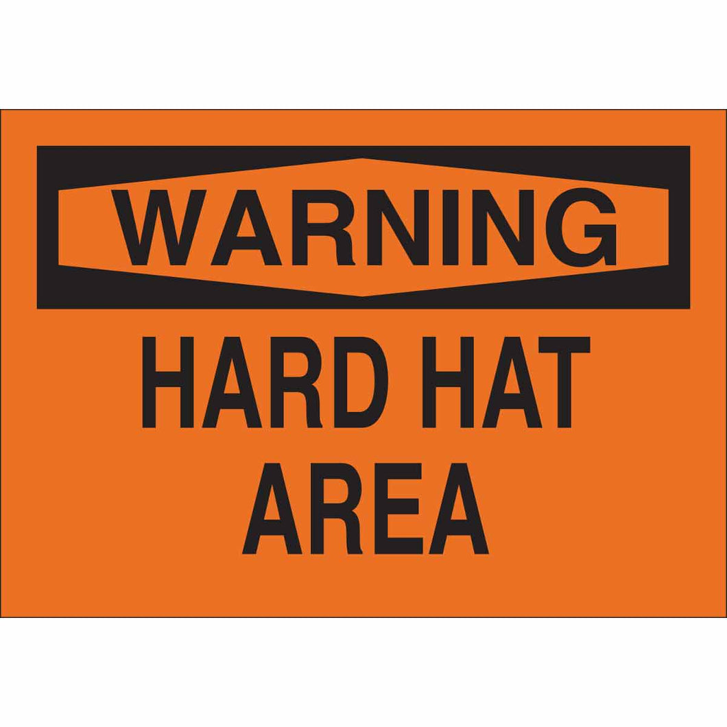 WARNING Hard Hat Area Sign, 7