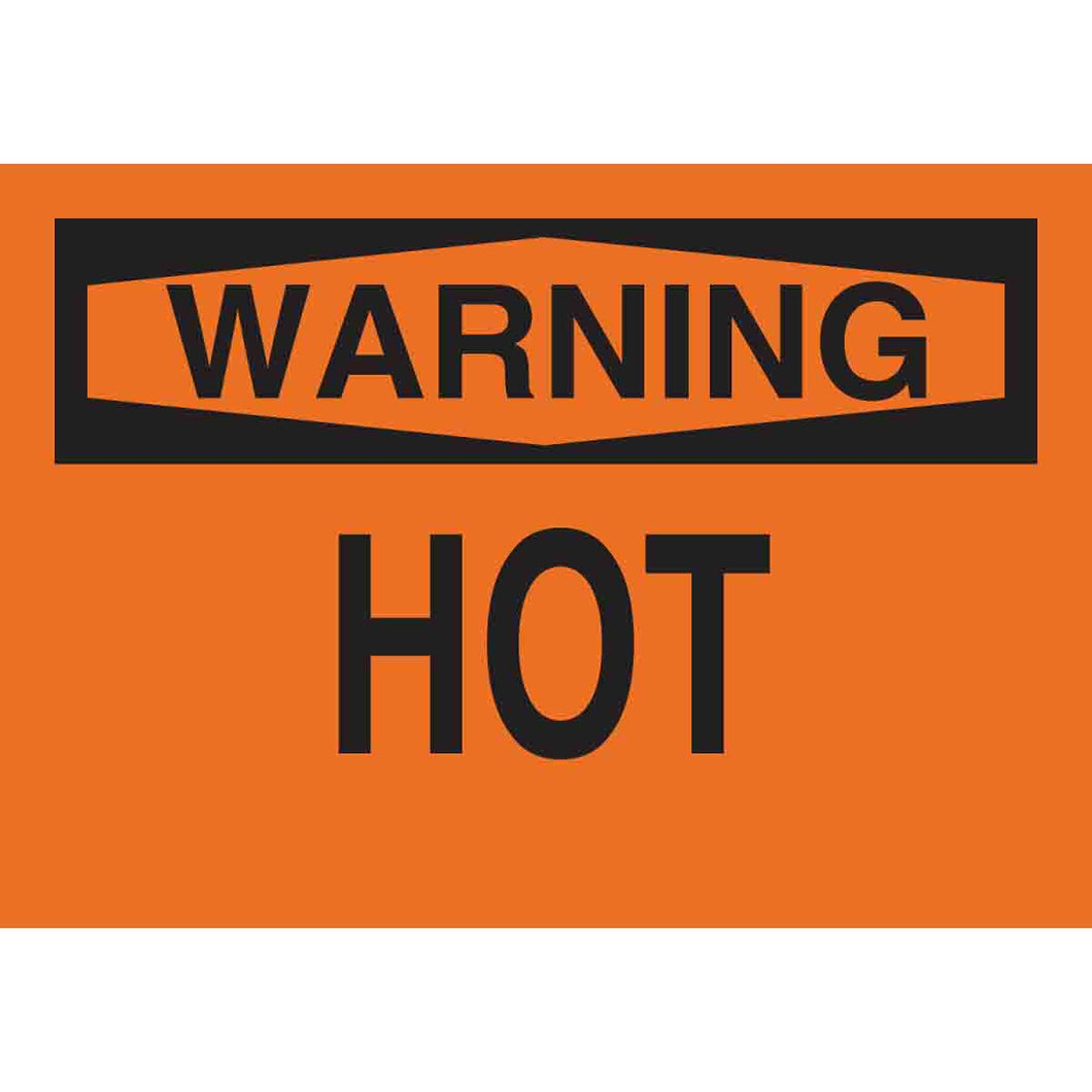 WARNING Hot Sign, 7