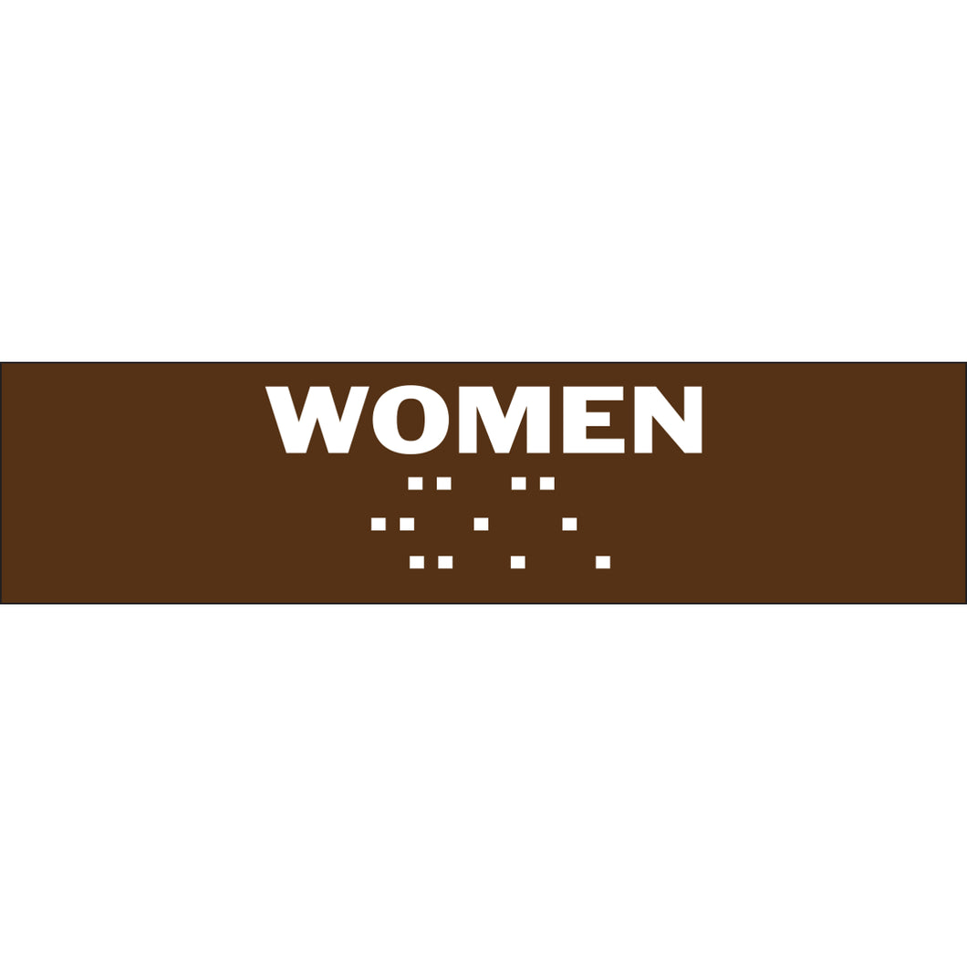 Braille ADA Women Sign, 2