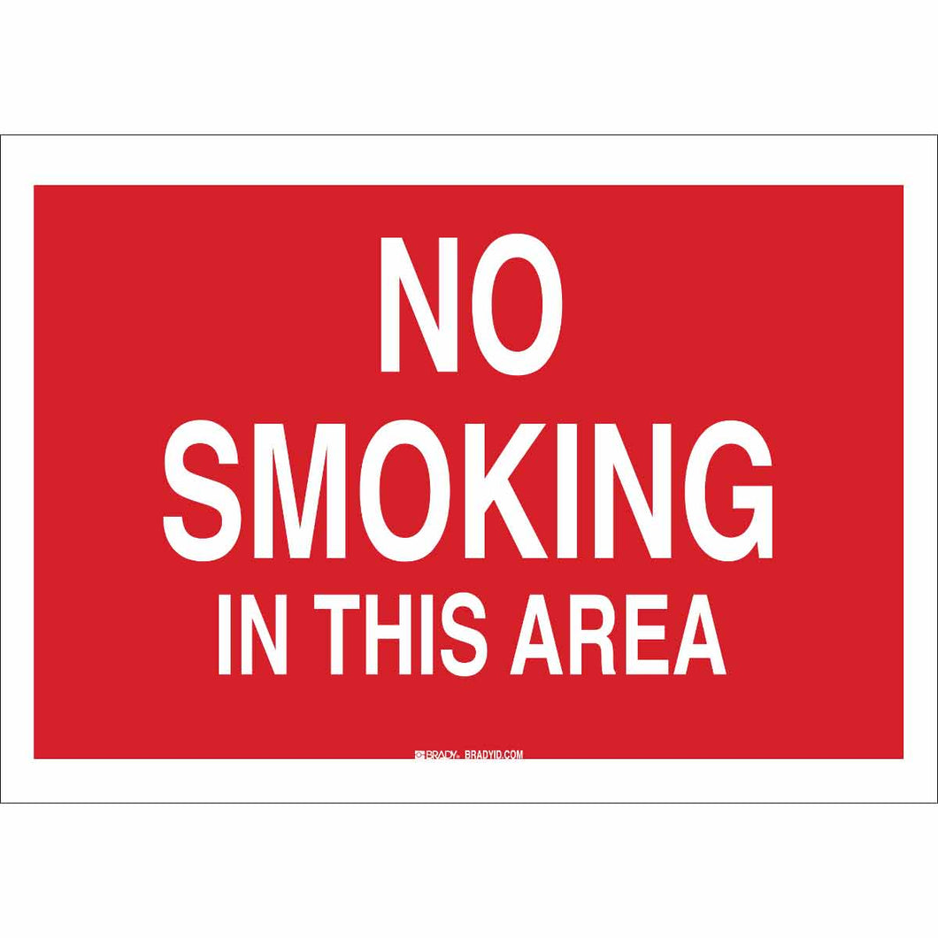 No Smoking In This Area Sign, 7