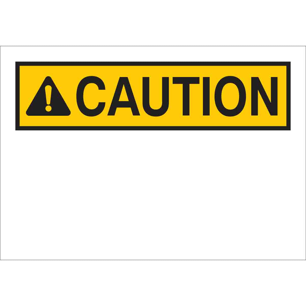 Blank CAUTION Sign, 7