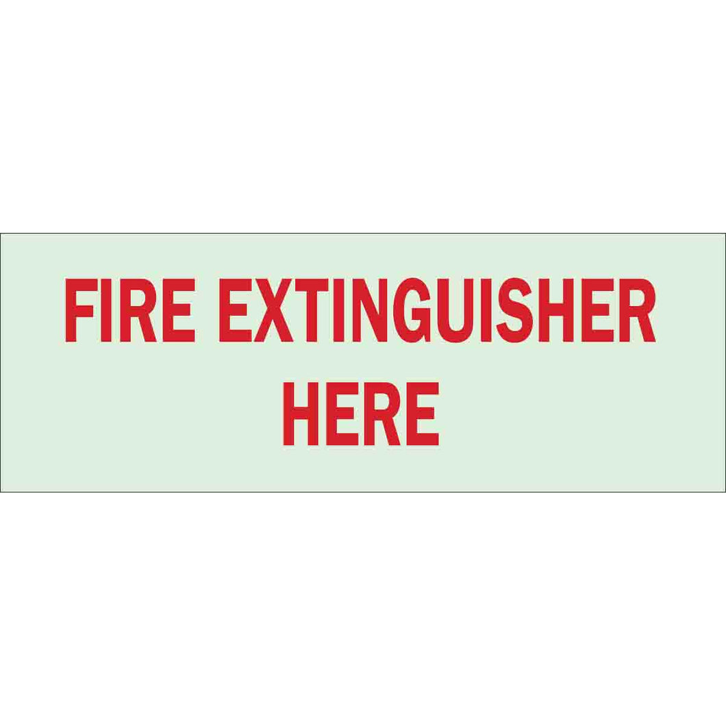 Fire Extinguisher Here Sign, 5