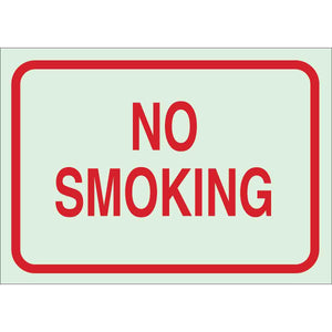 No Smoking Sign, 7" H x 10" W x 0.008" D, Polyester