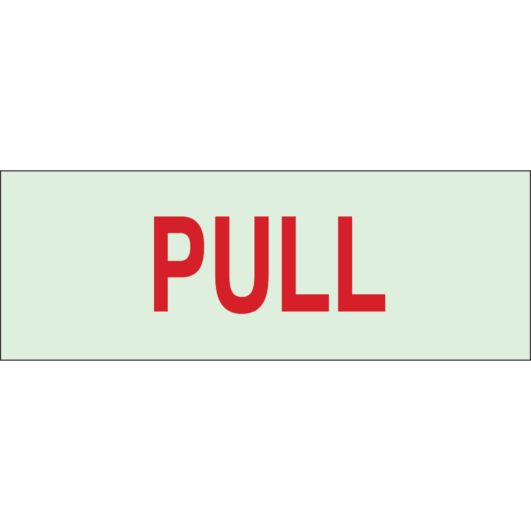 BradyGlo Pull Sign, 2.5