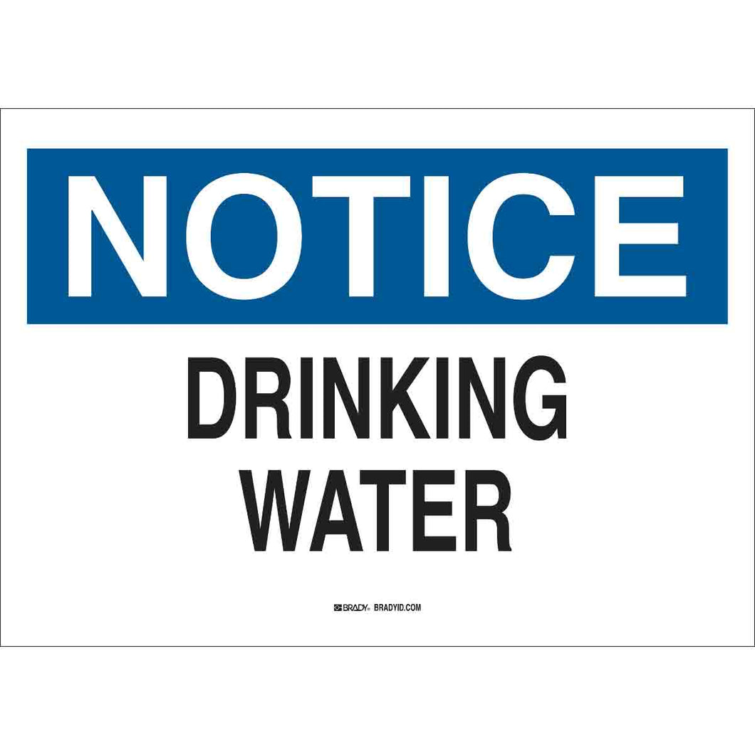 NOTICE Drinking Water Sign, 7