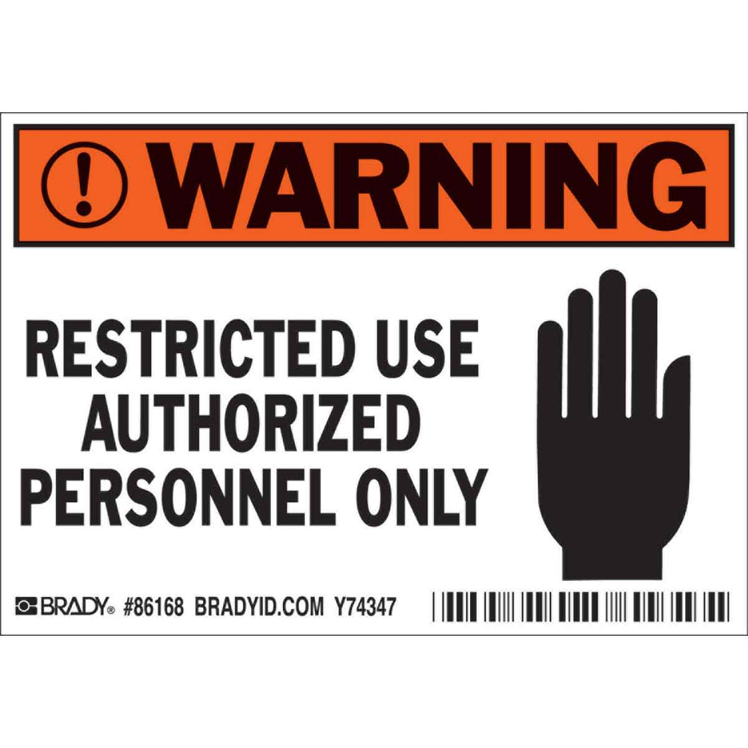 WARNING Restricted Sign, 7