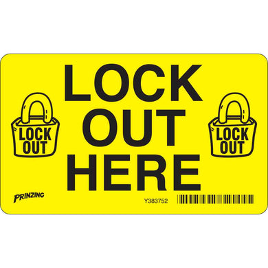 B946 Lockout Here Label, 3